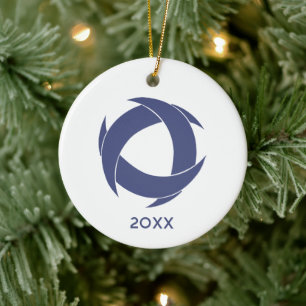 Pi Alpha Phi Fraternity Dynamic Circular Logo Ceramic Ornament