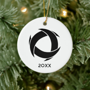 Pi Alpha Phi Fraternity Dynamic Circular Logo Ceramic Ornament