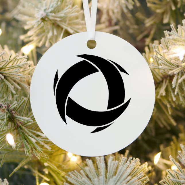 Pi Alpha Phi Fraternity Dynamic Circular Logo Metal Ornament (Insitu)