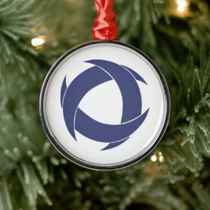 Pi Alpha Phi Fraternity Dynamic Circular Logo Metal Ornament