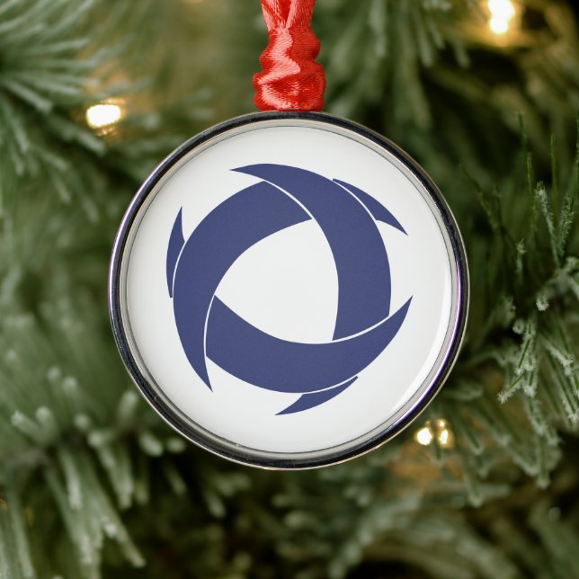 Pi Alpha Phi Fraternity Dynamic Circular Logo Metal Ornament (Tree)