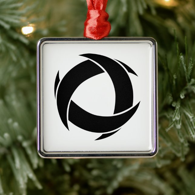 Pi Alpha Phi Fraternity Dynamic Circular Logo Metal Ornament (Tree)