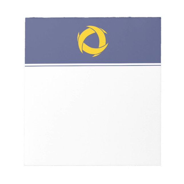 Pi Alpha Phi Fraternity Dynamic Circular Logo Notepad (Front)