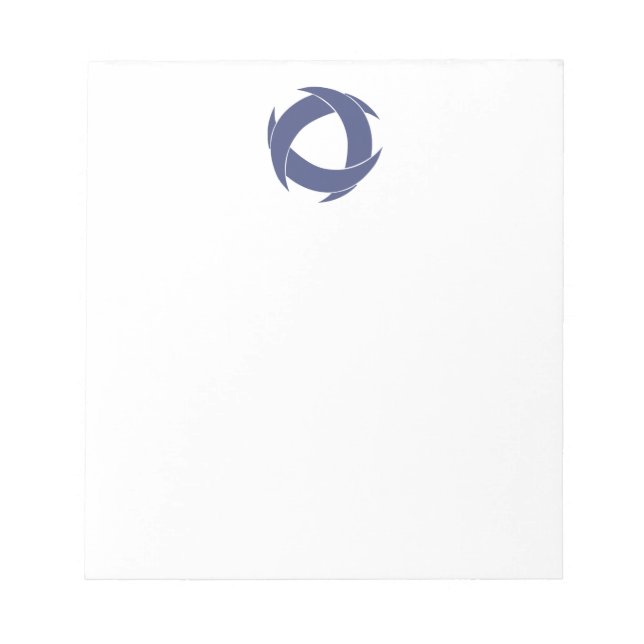 Pi Alpha Phi Fraternity Dynamic Circular Logo Notepad (Front)
