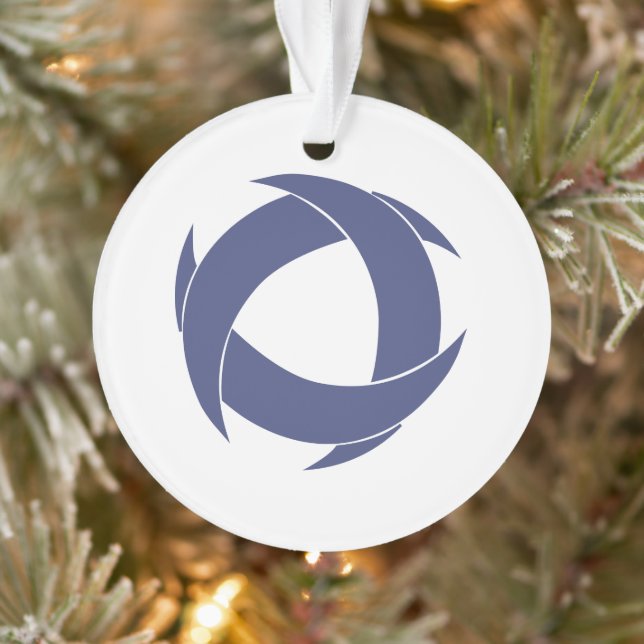 Pi Alpha Phi Fraternity Dynamic Circular Logo Ornament (Tree)