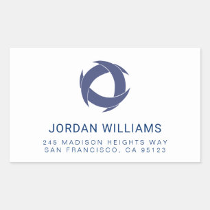 Pi Alpha Phi Fraternity Dynamic Circular Logo Rectangular Sticker