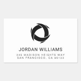 Pi Alpha Phi Fraternity Dynamic Circular Logo Rectangular Sticker