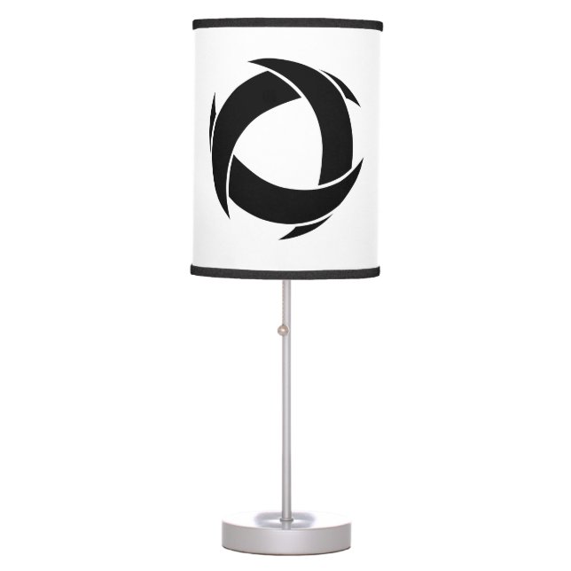 Pi Alpha Phi Fraternity Dynamic Circular Logo Table Lamp (Front)