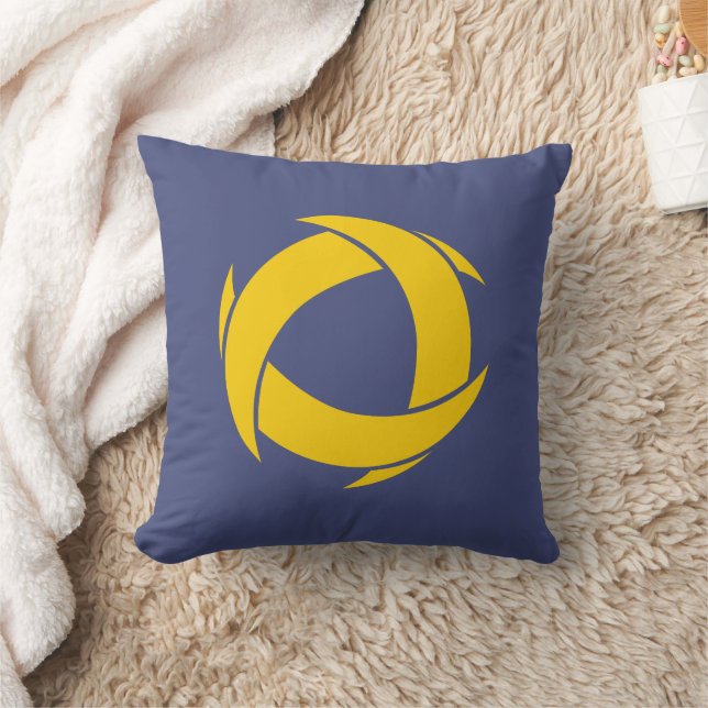 Pi Alpha Phi Fraternity Dynamic Circular Logo Throw Pillow (Blanket)