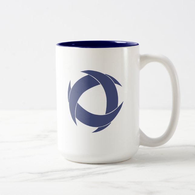 Pi Alpha Phi Fraternity Dynamic Circular Logo Two-Tone Coffee Mug (Right)