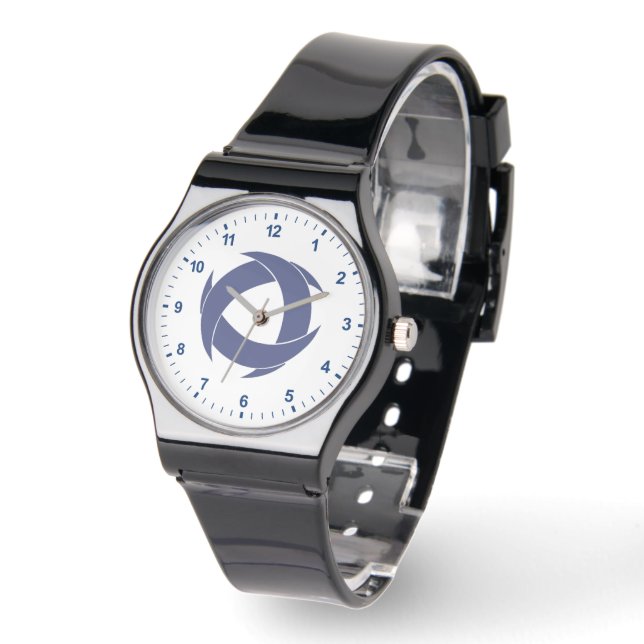 Pi Alpha Phi Fraternity Dynamic Circular Logo Watch (Angle)