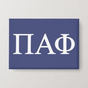 Pi Alpha Phi Fraternity Greek Letters Logo Button