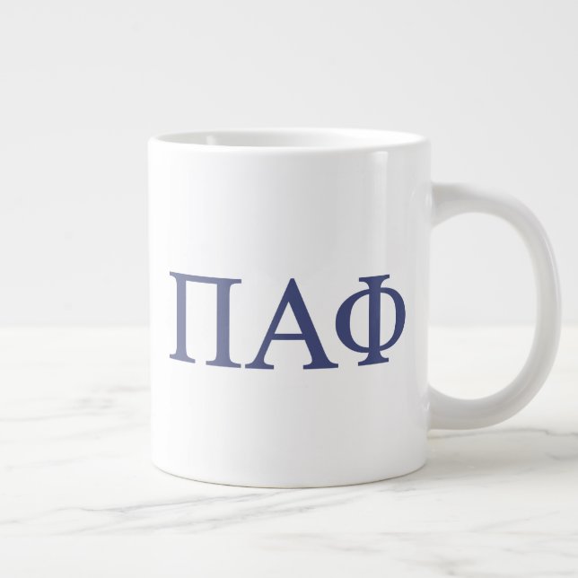 Pi Alpha Phi Fraternity Greek Letters Logo Giant Coffee Mug (Right)