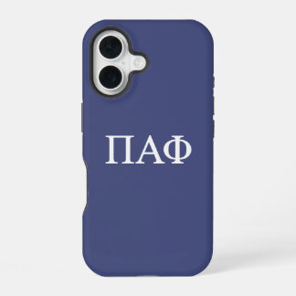 Pi Alpha Phi Fraternity Greek Letters Logo iPhone 16 Case