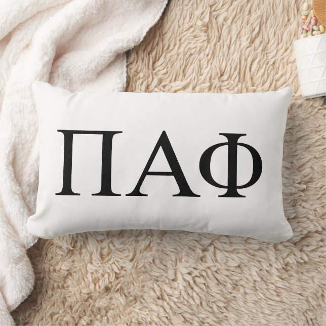 Pi Alpha Phi Fraternity Greek Letters Logo Lumbar Pillow (Blanket)