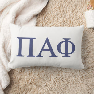 Pi Alpha Phi Fraternity Greek Letters Logo Lumbar Pillow
