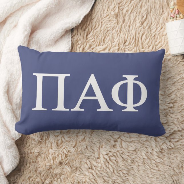 Pi Alpha Phi Fraternity Greek Letters Logo Lumbar Pillow (Blanket)