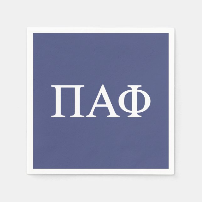 Pi Alpha Phi Fraternity Greek Letters Logo Napkins (Front)