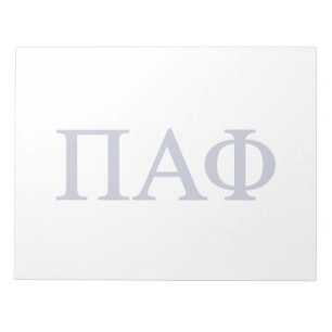Pi Alpha Phi Fraternity Greek Letters Logo Notepad