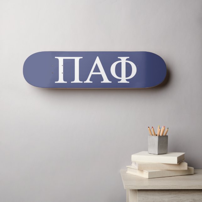 Pi Alpha Phi Fraternity Greek Letters Logo Skateboard (Wall Art (Horz))