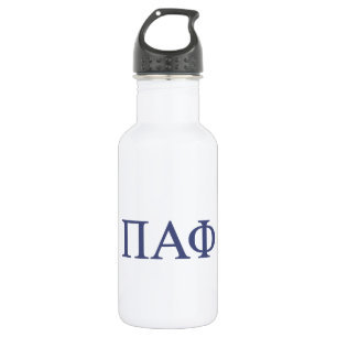 Pi Alpha Phi Fraternity Greek Letters Logo Stainless Steel Water Bottle