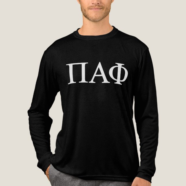 Pi Alpha Phi Fraternity Greek Letters Logo Tri-Blend Shirt (Front)