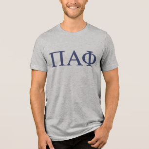 Pi Alpha Phi Fraternity Greek Letters Logo Tri-Blend Shirt