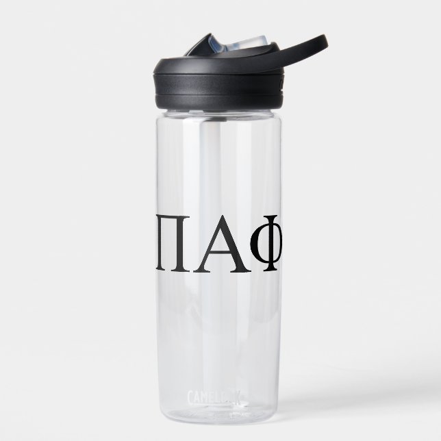 Pi Alpha Phi Fraternity Greek Letters Logo Water Bottle (Left)