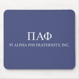 Pi Alpha Phi Fraternity Greek Letters & Wordmark Mouse Pad