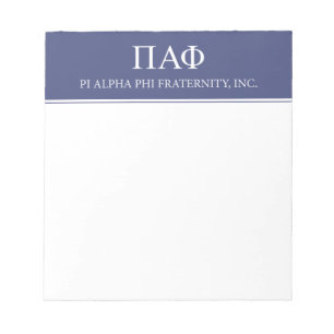 Pi Alpha Phi Fraternity Greek Letters & Wordmark Notepad
