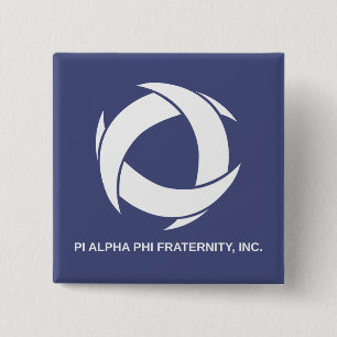 Pi Alpha Phi Fraternity Logo with Full Name Button