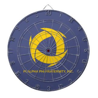 Pi Alpha Phi Fraternity Logo with Full Name Dart Board