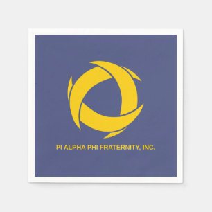 Pi Alpha Phi Fraternity Logo with Full Name Napkins