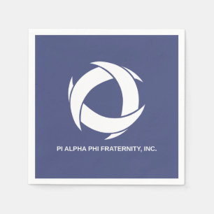Pi Alpha Phi Fraternity Logo with Full Name Napkins