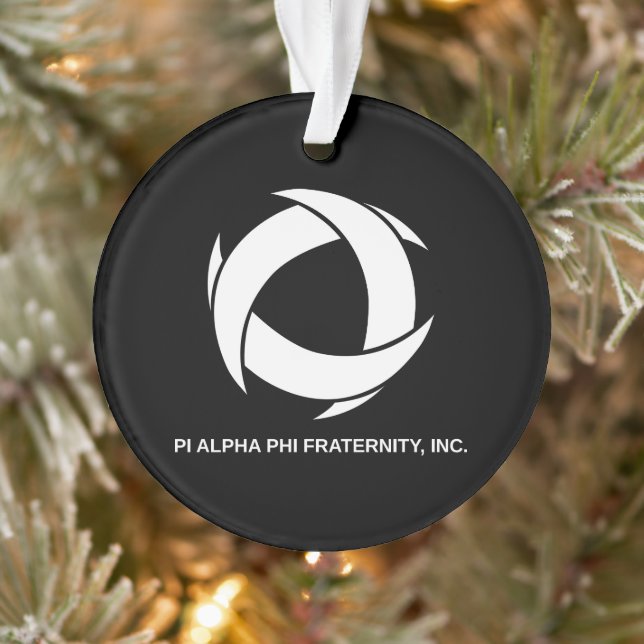 Pi Alpha Phi Fraternity Logo with Full Name Ornament (Tree)