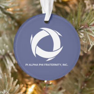 Pi Alpha Phi Fraternity Logo with Full Name Ornament