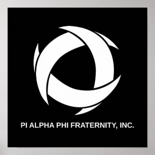 Pi Alpha Phi Fraternity Logo with Full Name Poster