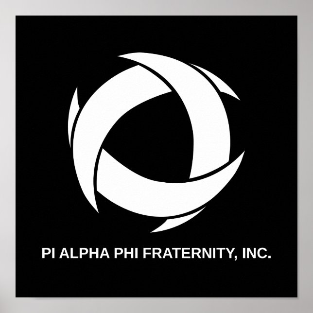 Pi Alpha Phi Fraternity Logo with Full Name Poster (Front)