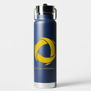 Pi Alpha Phi Fraternity Logo with Full Name Water Bottle
