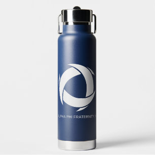 Pi Alpha Phi Fraternity Logo with Full Name Water Bottle