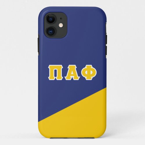 Pi Alpha Phi  Greek Letters iPhone 11 Case