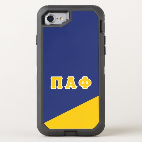 Pi Alpha Phi  Greek Letters OtterBox Defender iPhone SE87 Case