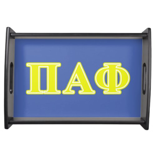 Pi Alpha Phi Yellow Letters Serving Tray