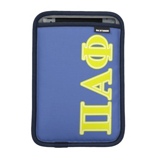 Pi Alpha Phi Yellow Letters Sleeve For iPad Mini