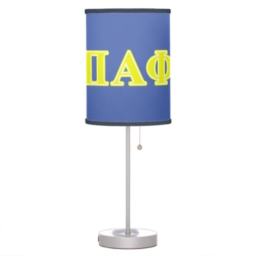 Pi Alpha Phi Yellow Letters Table Lamp