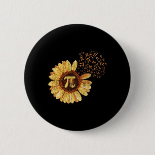 Pi Apparel Pi Day Sunflower Attire Math Funny Gift Button