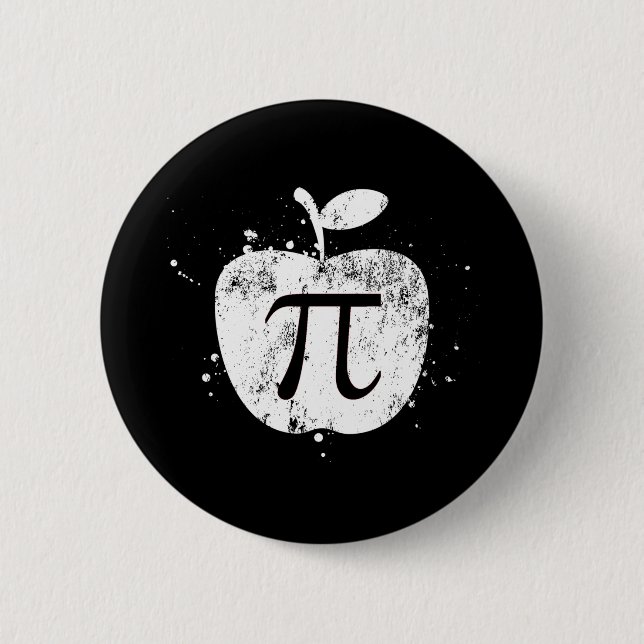 Pi  Apple Pie Funny Button (Front)