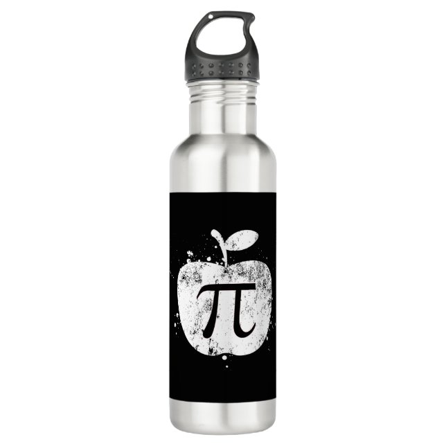 Pi  Apple Pie Funny Stainless Steel Water Bottle (Front)