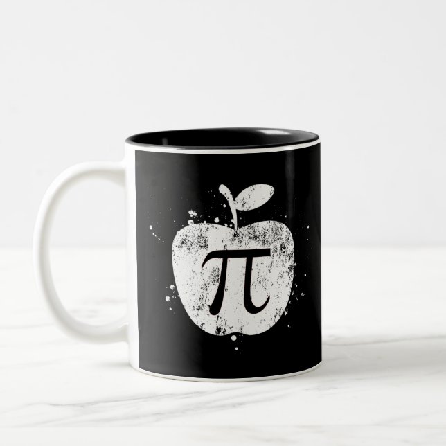 Pi  Apple Pie Funny Two-Tone Coffee Mug (Left)