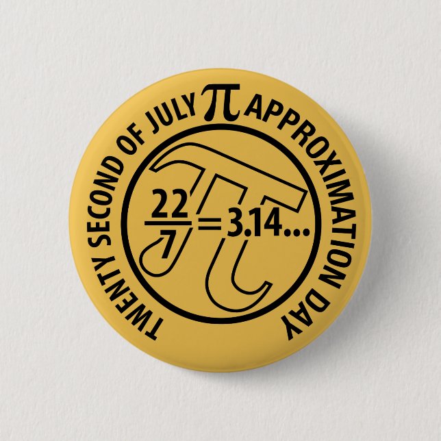 Pi Approximation Day Button (Front)